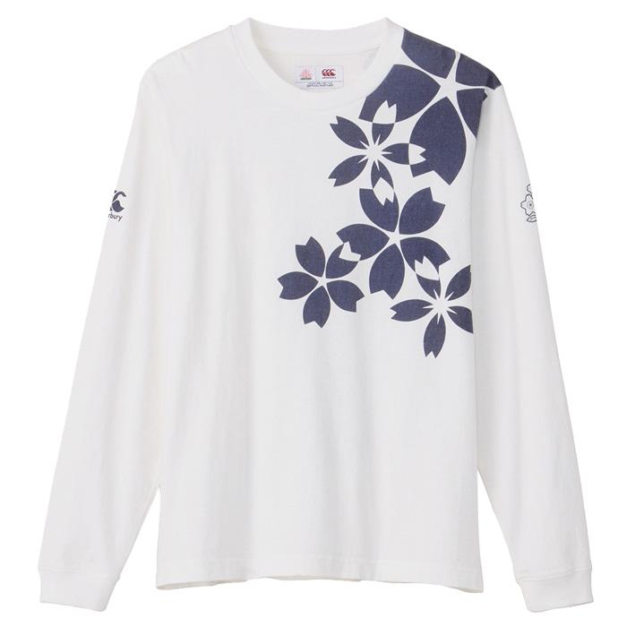 ラグビー 日本代表 スペクテイター Tシャツ 長袖 SAKURA(ホワイト)【canterbury/カンタベリー】(RA43780-10) | カンタベリー