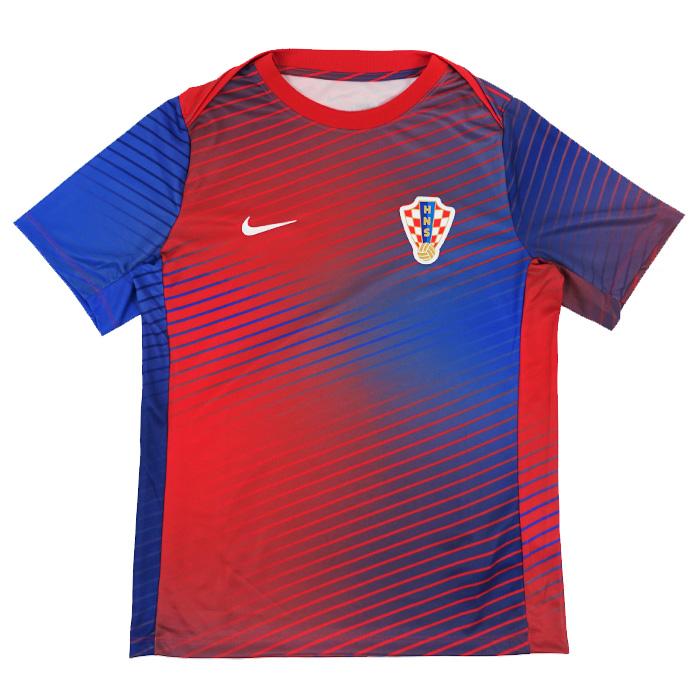 クロアチア代表 2024 ACDPR プレマッチトップ 半袖(ブルー×レッド)【NIKE/ナイキ】(FQ8648-455) | NIKE