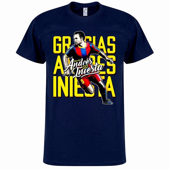RE-TAKE(リテイク) イニエスタ GRACIAS INIESTA Tシャツ(ネイビー) | 