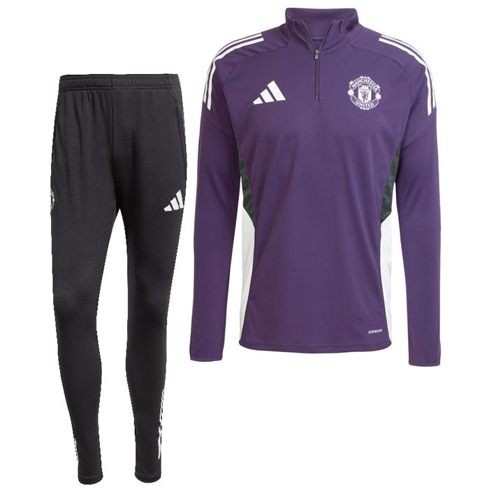 マンチェスターユナイテッド 25-26 TIRO25 1/4 ZIPトレーニング トップ長袖&パンツ 上下セット【adidas/アディダス】(JP3124&JP3118) | adidas