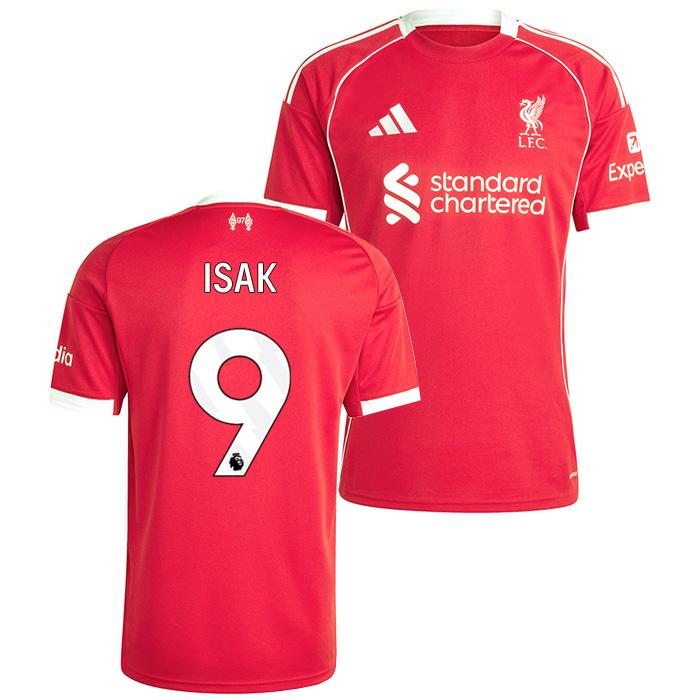 イサクリヴァプールユニフォームホームキット25/26 adidas ○リバプール 25-26 ホーム 半袖 ユニフォーム No.9
