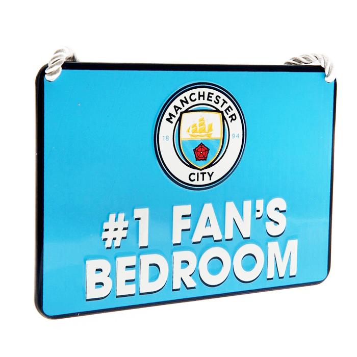 マンチェスターシティ オフィシャル ベッドルーム サイン No.1 Fan (スカイブルー) | 