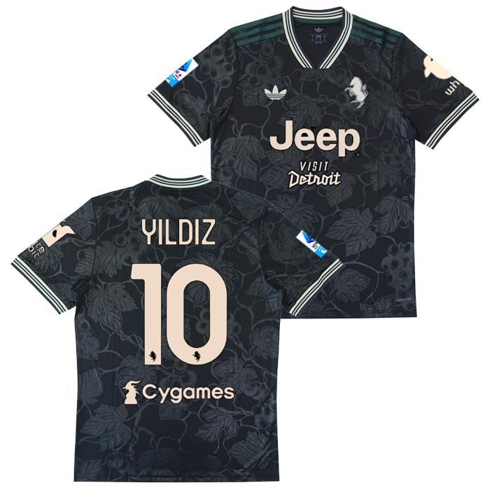 ●ユベントス 25-26 サード 半袖 ユニフォーム(胸スポンサー付き) No.10 ユルディズ + Whitebit + Cygames + セリエAパッチ付き【adidas/アディダス】(KC3486) | adidas