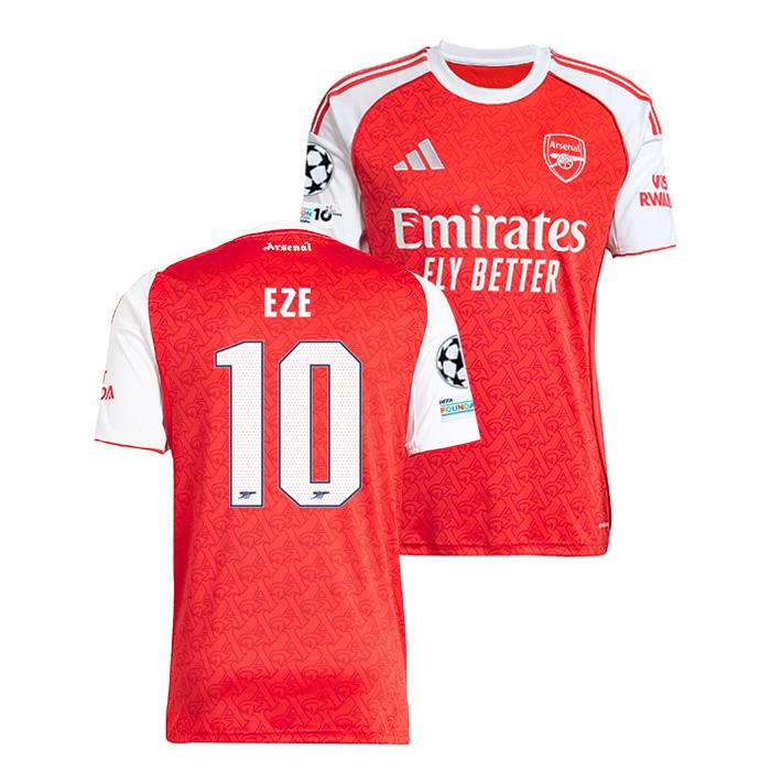 ●アーセナル 25-26 ホーム 半袖 ユニフォーム No.10 エゼ (CLフルパッチ)【adidas/アディダス】(JI9517/10E_CLfull) | adidas