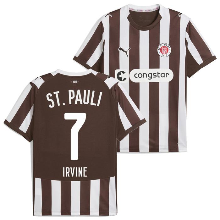 ●ザンクトパウリ 25-26 ホーム 半袖 ユニフォーム No.7 アーバイン【PUMA/プーマ】(783063-01/7I) | PUMA