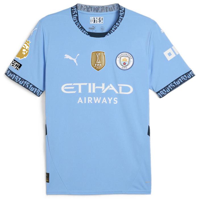 ●マンチェスターシティ 24-25 ホーム 半袖 ユニフォーム No.17 デ・ブルイネ(プレミアリーグフルパッチ仕様)【PUMA/プーマ】(775075-01/17D_WH_cwc) | PUMA | 02
