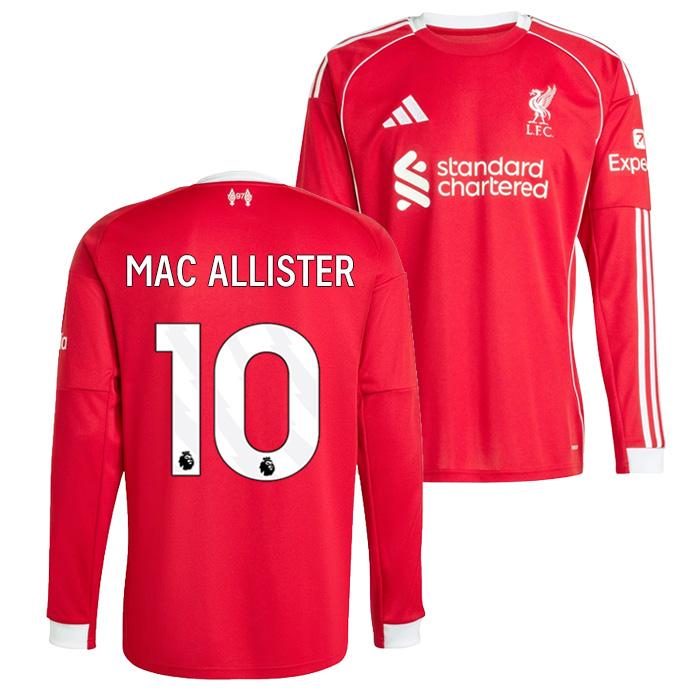 ●リバプール 25-26 ホーム 長袖 ユニフォーム No.10 マック・アリスター【adidas/アディダス】(JV6456/10M_WH) | adidas