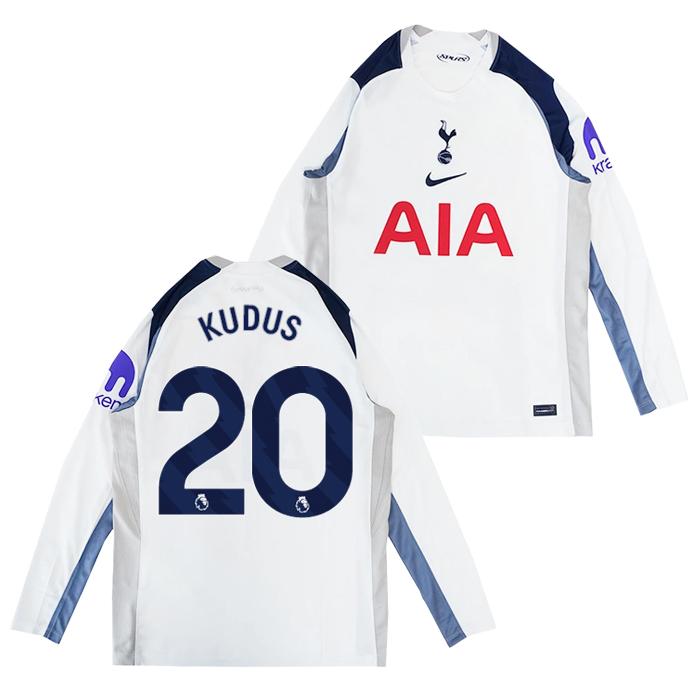 ●トッテナム 25-26 ホーム 長袖 ユニフォーム No.20 クドゥス【NIKE/ナイキ】(HV9261-101/20K_NV) | NIKE