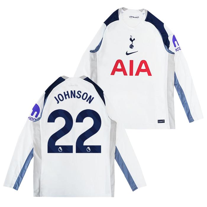 ●トッテナム 25-26 ホーム 長袖 ユニフォーム No.22 ブレナン・ジョンソン【NIKE/ナイキ】(HV9261-101/22J_NV) | NIKE