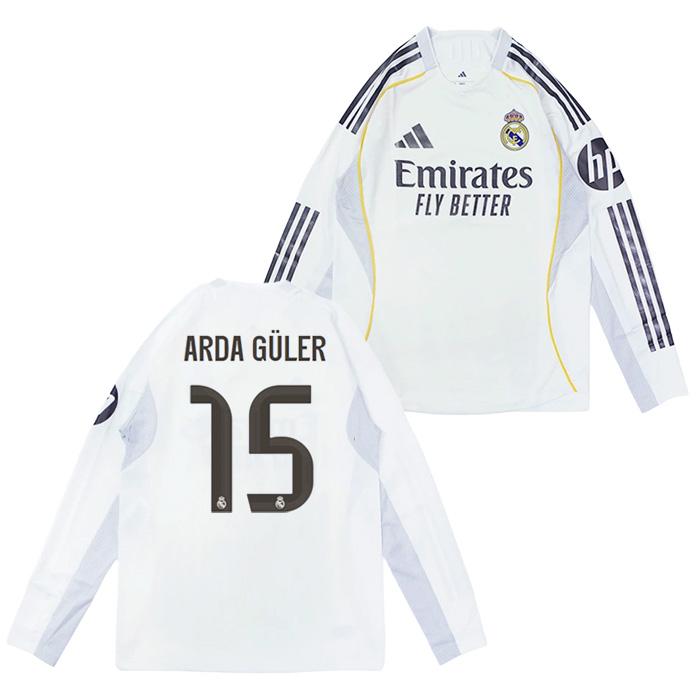 ○レアルマドリード 25-26 ホーム 長袖 オーセンティック ユニフォーム No.15 アルダ・ギュレル【adidas/アディダス】(JN8866/15A) | adidas