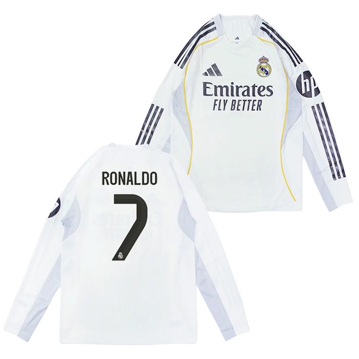 ○レアルマドリード 25-26 ホーム 長袖 オーセンティック ユニフォーム No.7 ロナウド【adidas/アディダス】(JN8866/7R) | adidas