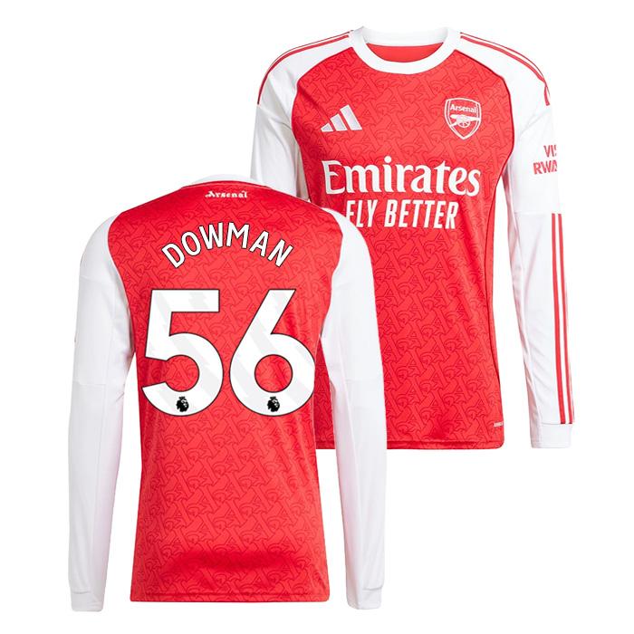 ●アーセナル 25-26 ホーム 長袖 ユニフォーム No.56 ダウマン【adidas/アディダス】(JI9536/56D_WH) | adidas