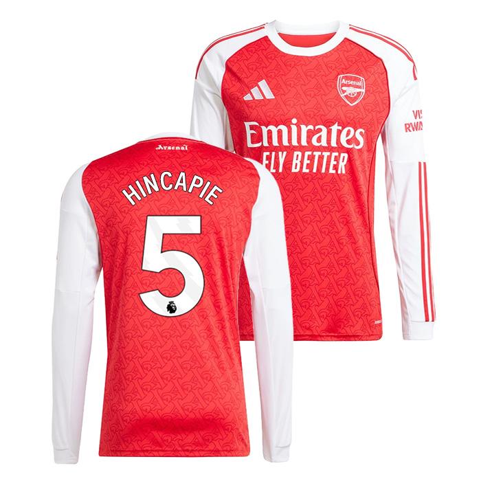 ●アーセナル 25-26 ホーム 長袖 ユニフォーム No.5 インカピエ【adidas/アディダス】(JI9536/5H_WH) | adidas