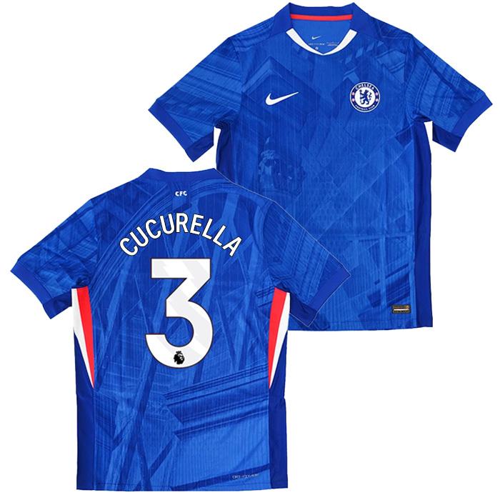 ●チェルシー 25-26 ホーム Dri-FIT ADV 半袖 ユニフォーム(胸スポンサー無し) No.3 ククレジャ【NIKE/ナイキ】(HJ4543-496/3C_WH) | NIKE