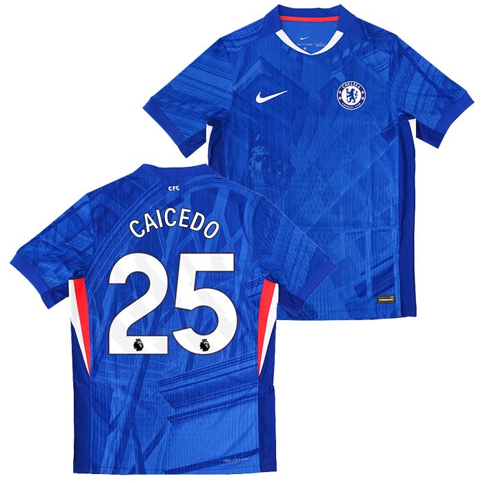 ●チェルシー 25-26 ホーム Dri-FIT ADV 半袖 ユニフォーム(胸スポンサー無し) No.25 カイセド【NIKE/ナイキ】(HJ4543-496/25C_WH) | NIKE