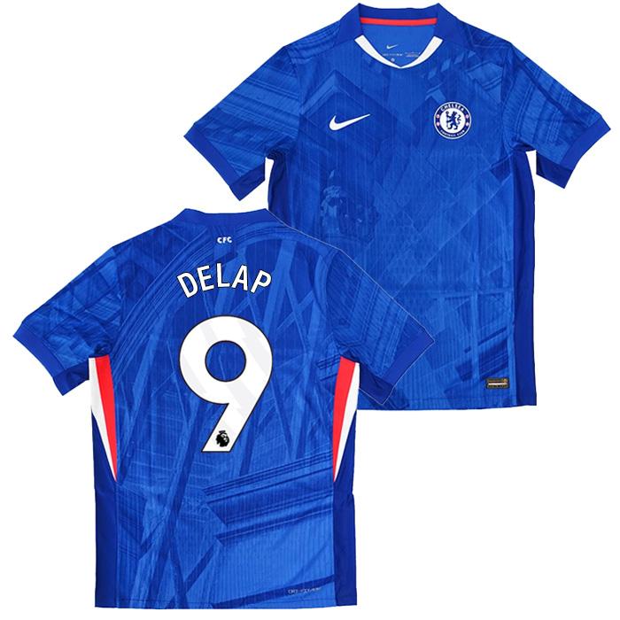 ●チェルシー 25-26 ホーム Dri-FIT ADV 半袖 ユニフォーム(胸スポンサー無し) No.9 デラップ【NIKE/ナイキ】(HJ4543-496/9D_WH) | NIKE