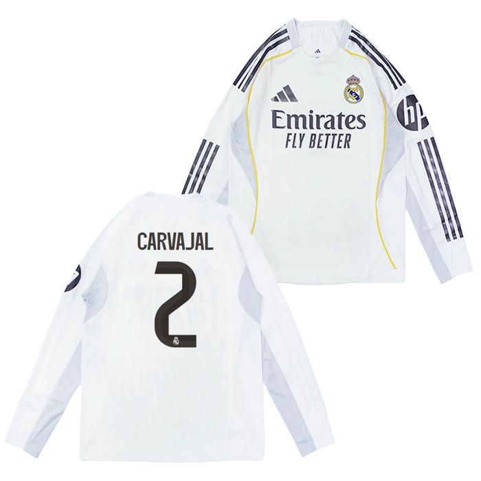 ○レアルマドリード 25-26 ホーム 長袖 オーセンティック ユニフォーム No.2 カルバハル【adidas/アディダス】(JN8866/2C) | adidas