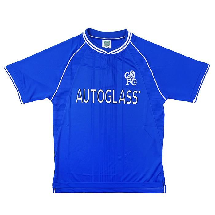 ●チェルシー 99-01 ホーム 半袖 レトロ ユニフォーム (復刻モデル)【SCORE DRAW/スコアドロー】(CHEL00HPYSS) | 