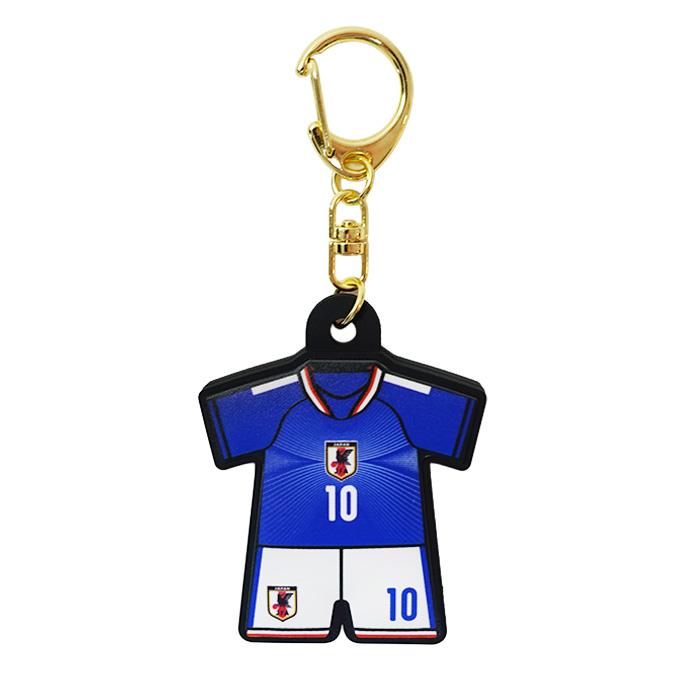日本代表 2026 オフィシャル ユニフォーム型ラバーキーホルダー No.10