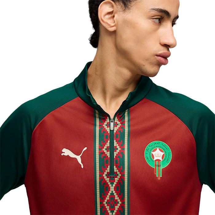 モロッコ代表 2026 プレマッチ 1/4ジップ トレーニングトップ(レッド)【PUMA/プーマ】(784541-11) | PUMA | 02