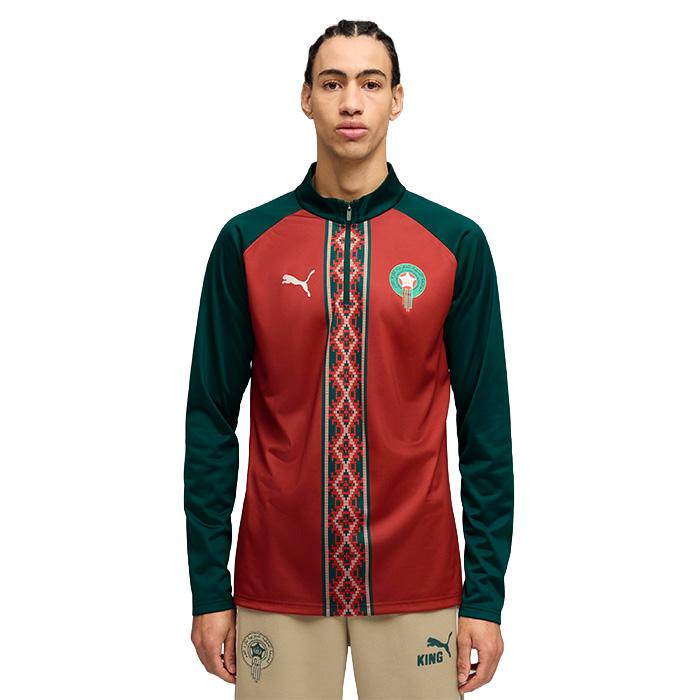 モロッコ代表 2026 プレマッチ 1/4ジップ トレーニングトップ(レッド)【PUMA/プーマ】(784541-11) | PUMA | 03