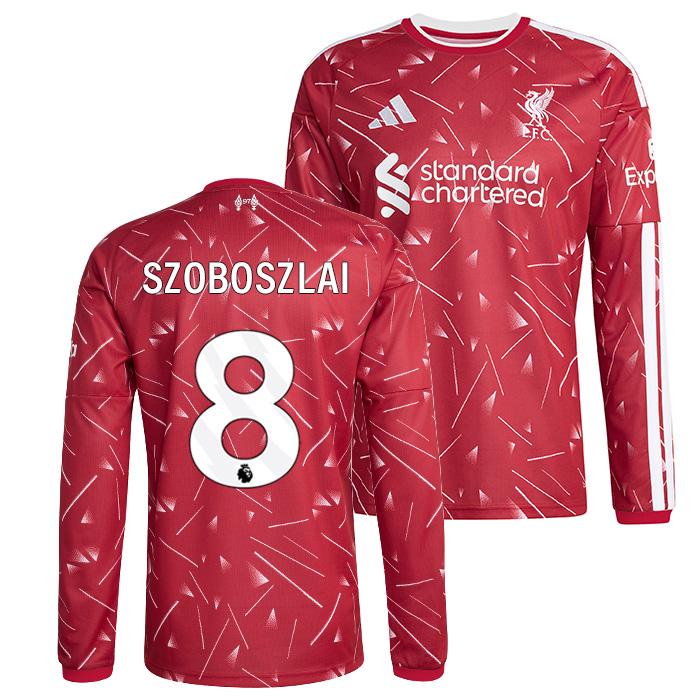 リバプール SZOBOSZLAI 8ユニフォーム　M 長袖26/27season adidas（アディダス） ○リバプール 26-27 ホーム 長袖 ユニフォーム