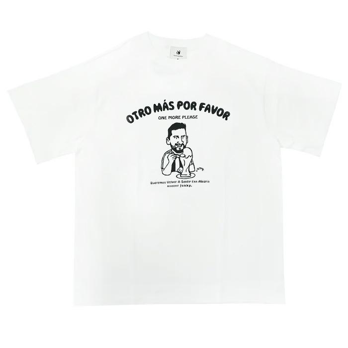 ●soccer junky(サッカージャンキー) OTRO MAS POR FAVOR コットンDryCool Tシャツ(ホワイト)(SJ26G10-1) | SoccerJunky