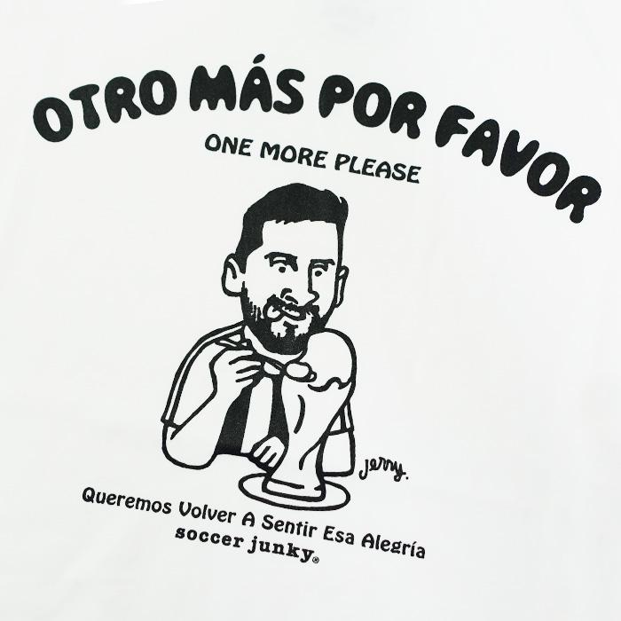●soccer junky(サッカージャンキー) OTRO MAS POR FAVOR コットンDryCool Tシャツ(ホワイト)(SJ26G10-1) | SoccerJunky | 01