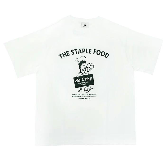 ●soccer junky(サッカージャンキー) THE STAPLE FOOD コットンDryCool Tシャツ(ホワイト)(SJ26G17-1) | SoccerJunky