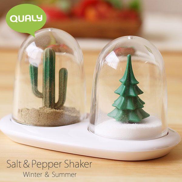 QUALY Salt & Pepper Shaker・クオリー ソルト＆ペッパーシェイカー ウィンター＆サマー（調味料入れ シーズニングケース
