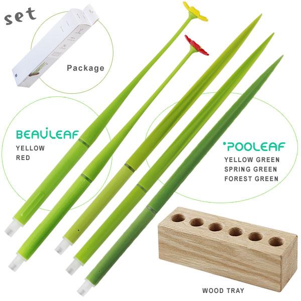 ZEUP DESIGN STUDIO POOLEAF BEAULEAF ボールペン SET（グリーン