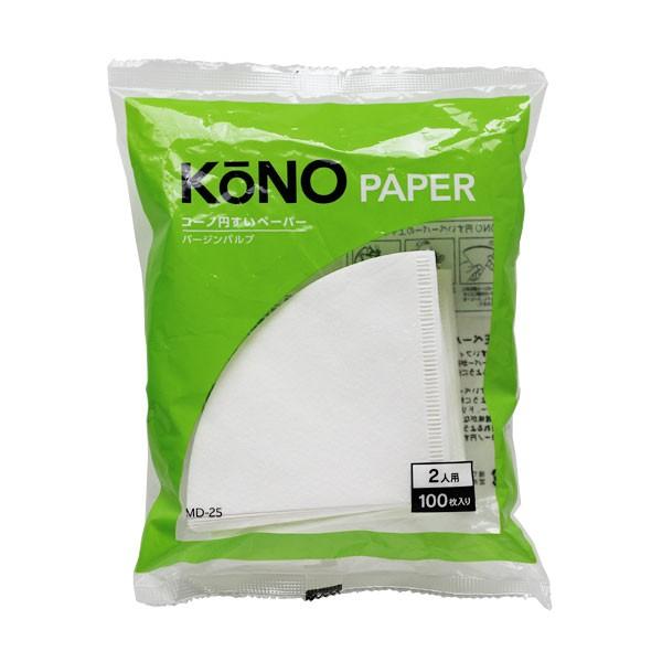 KONOドリップ名人円すいペーパーフィルター2人用 100枚入り 漂白（珈琲サイフオン） | KONO | 01