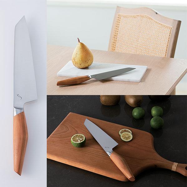 文化包丁 スミカマ kasane かさね／包丁置きプレゼント（カサネ 三徳包丁 両刃 贈り物 贈答品 ステンレス ヤマザクラ）の画像