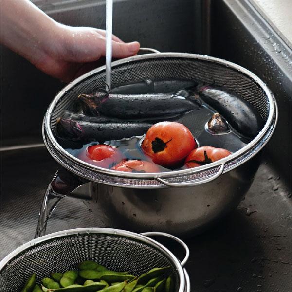 家事問屋 横口ボールザルセット26（調理用ボウル 湯切り ざる アク抜き