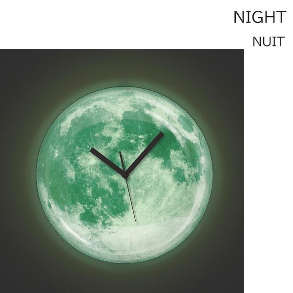 KIKKERLAND グローインザダークムーンクロック（壁掛け時計 ウォールクロック おしゃれ キッカーランド moon 宇宙） | KIKKERLAND | 02