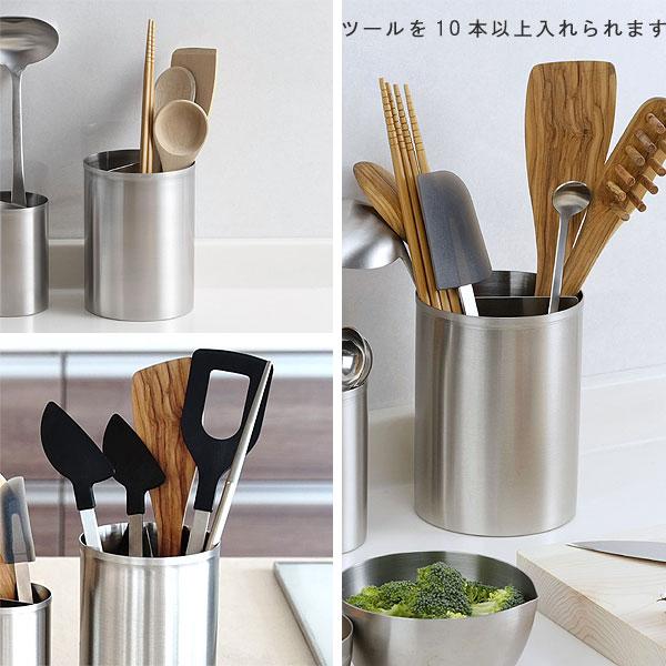 家事問屋 ツールスタンド15（キッチンツール立て ツール収納 菜箸立て お玉立て 調理器具立て ステンレス 日本製 燕三条） | 家事問屋 | 02