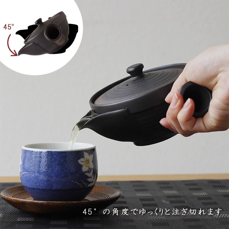 天一 常滑焼セラメッシュ急須浅型（ティーポット きゅうす お茶ポット