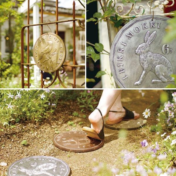 国内外の人気が集結レイキモッキ ステップストーン コイン型（敷石 エクステリア ガーデン 庭石 ガーデンプレート） 材料、資材 