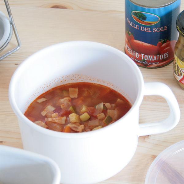 野田琺瑯 ホワイトシリーズ 持ち手付ストッカー シール蓋付（ほうろう 保存容器 角型 丸型） | 野田琺瑯 | 07