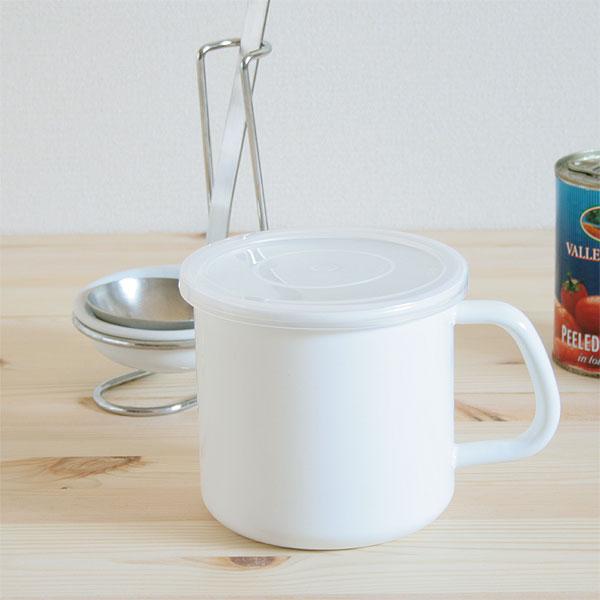 野田琺瑯 ホワイトシリーズ 持ち手付ストッカー シール蓋付（ほうろう 保存容器 角型 丸型） | 野田琺瑯 | 08