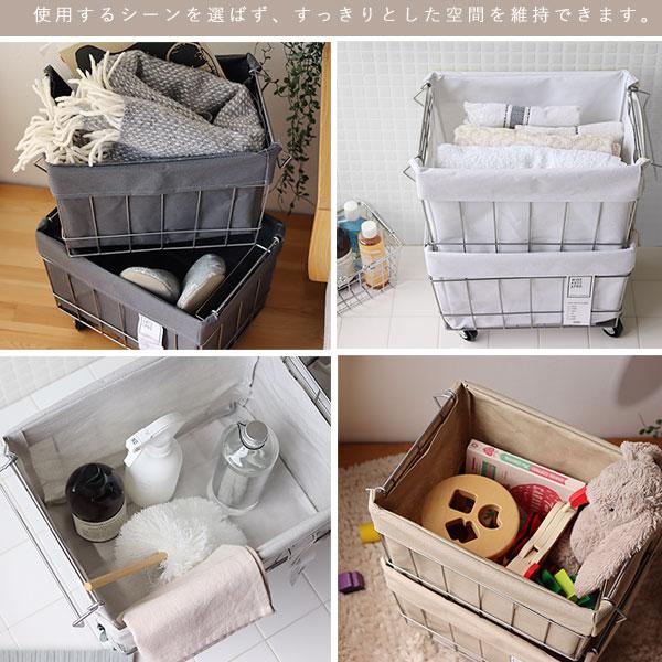 BRID STACKING BASKET 2 with CASTER WASHABLE COVER(ワイヤー BRID STACKING BASKET 2 with CASTER WASHABLE COVER(ワイヤー
