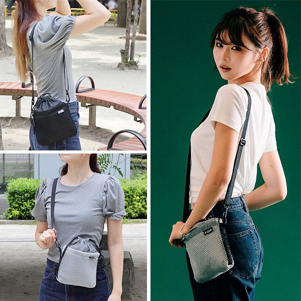 VEER フルリフレクターメッシュショルダーバッグ（ミニバッグ 巾着