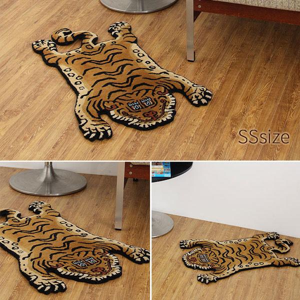 ヴィンテージ トライバルラグチベット絨毯　tiger picture rug DETAIL（ディテール） Tibetan Tiger Rug チベタンタイガーラグ（玄関
