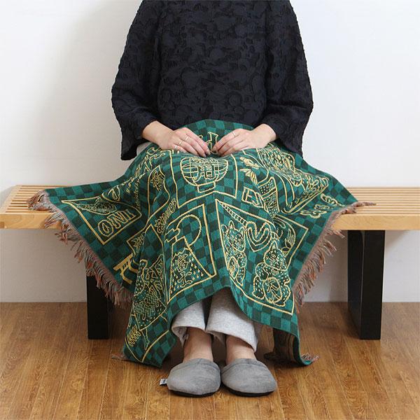 OAX Throwket オアハカ スローケット SMALL（ブランケット マット メキシコ ウッドカービング マンドリル カリフォルニア グリズリーベア 市松模様） | DETAIL | 11