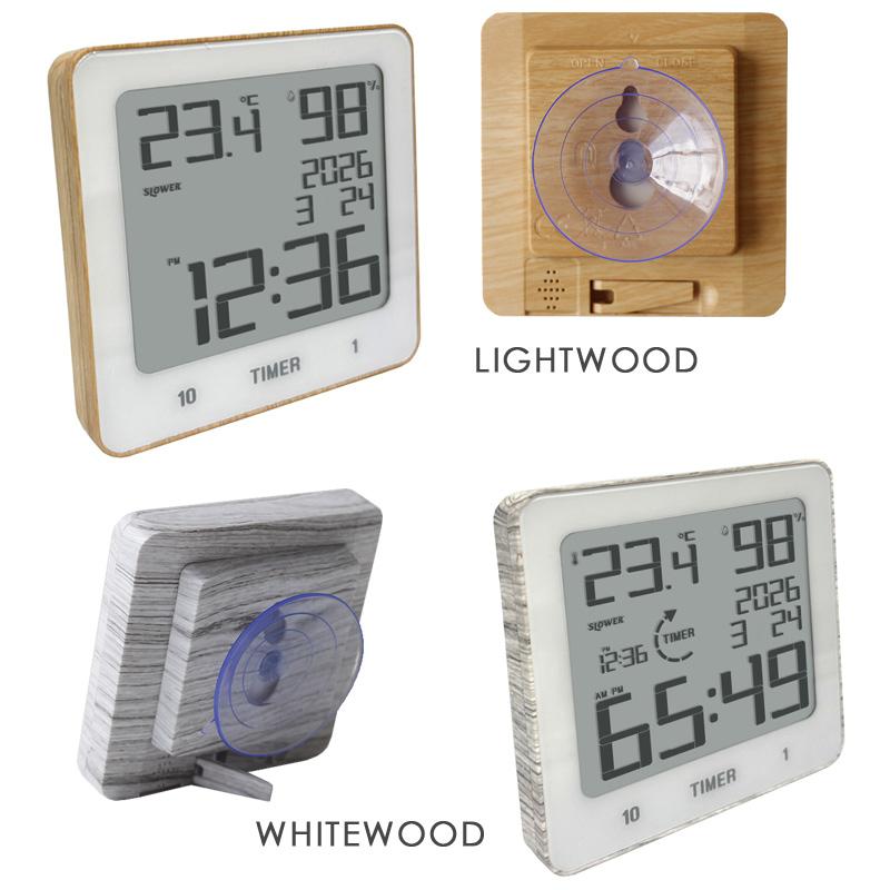 SLOWER WATER RESISTANCE TIMER CLOCK Libre リブレ（お風呂 防滴 吸盤 掛置両用 キッチン 置時計 掛け時計 バスルーム 洗面所） | SLOWER | 01