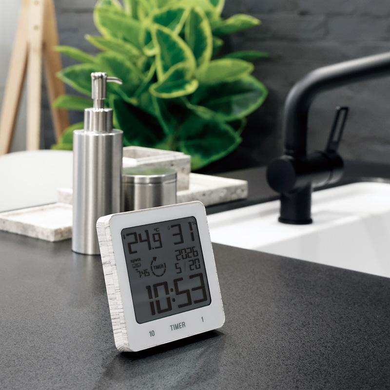 SLOWER WATER RESISTANCE TIMER CLOCK Libre リブレ（お風呂 防滴 吸盤 掛置両用 キッチン 置時計 掛け時計 バスルーム 洗面所） | SLOWER | 09