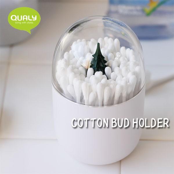 QUALY Cotton Bud Holder クオリー コットンバッドホルダー（綿棒入れ 綿棒ケース コットンケース バスルーム）｜fci