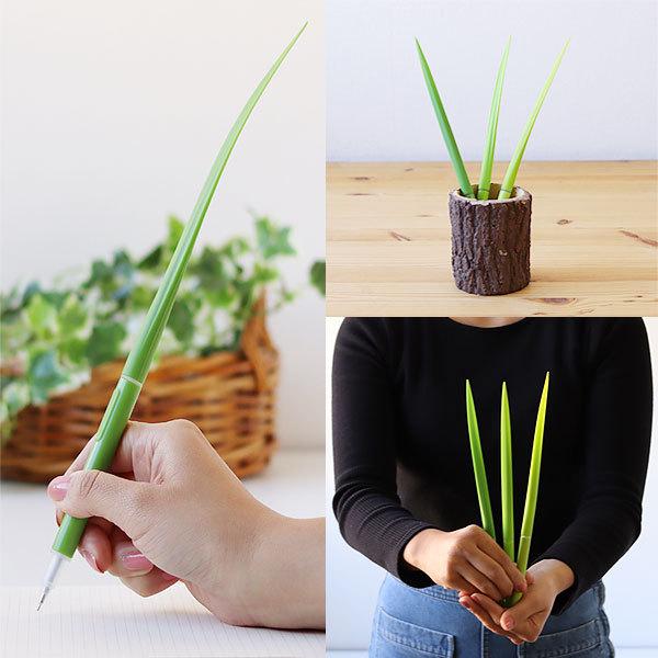 ZEUP DESIGN STUDIO POOLEAF SPRING ボールペン（グリーン 葉っぱ 面白