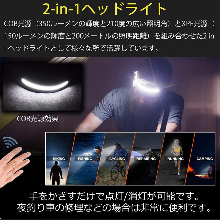 バーゲンセール ヘッドライト 超広角 照射 充電式 USB LED デュアル ヘッドランプ 5種点灯モード 100g 軽量 アウトドア用 防水 釣り  登山 作業灯 懐中電灯 防災 DRYTO discoversvg.com