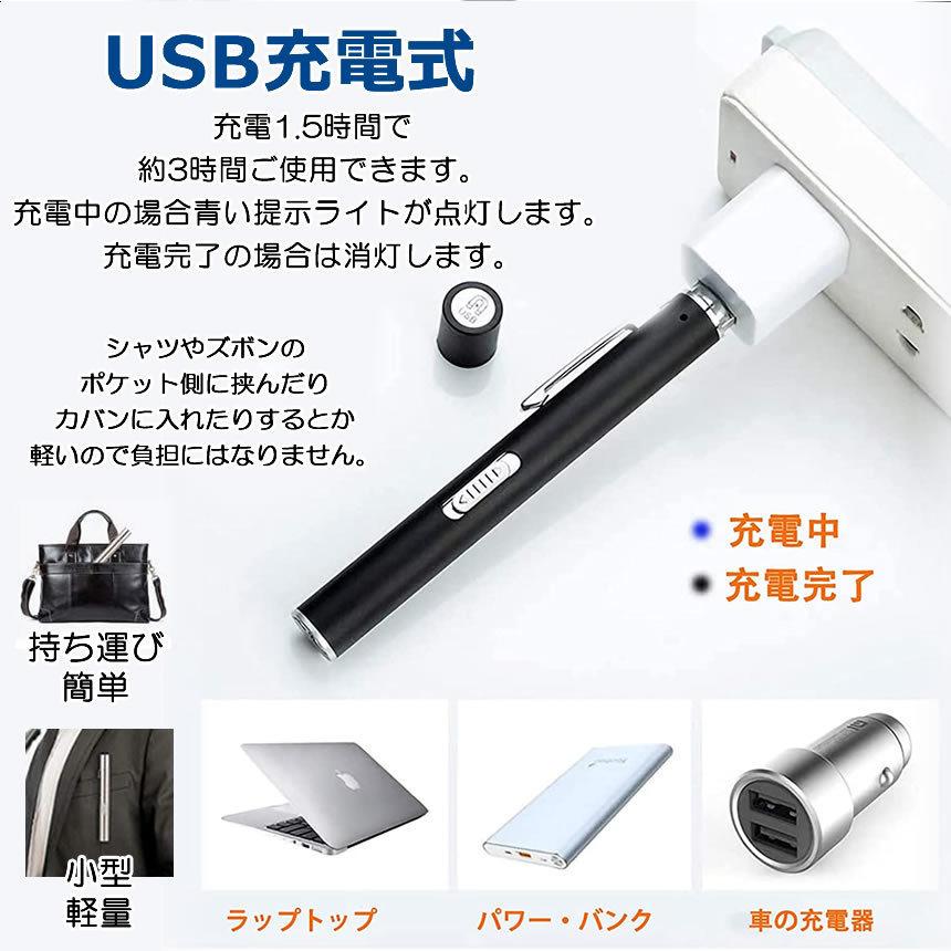 2個セット ペンライト led 懐中電灯 ミニ ダブル光源 小型 ペン型